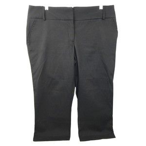 Maurices Womens Size 15 16 Dress Capri Cropped Pants Black Career Work Textured